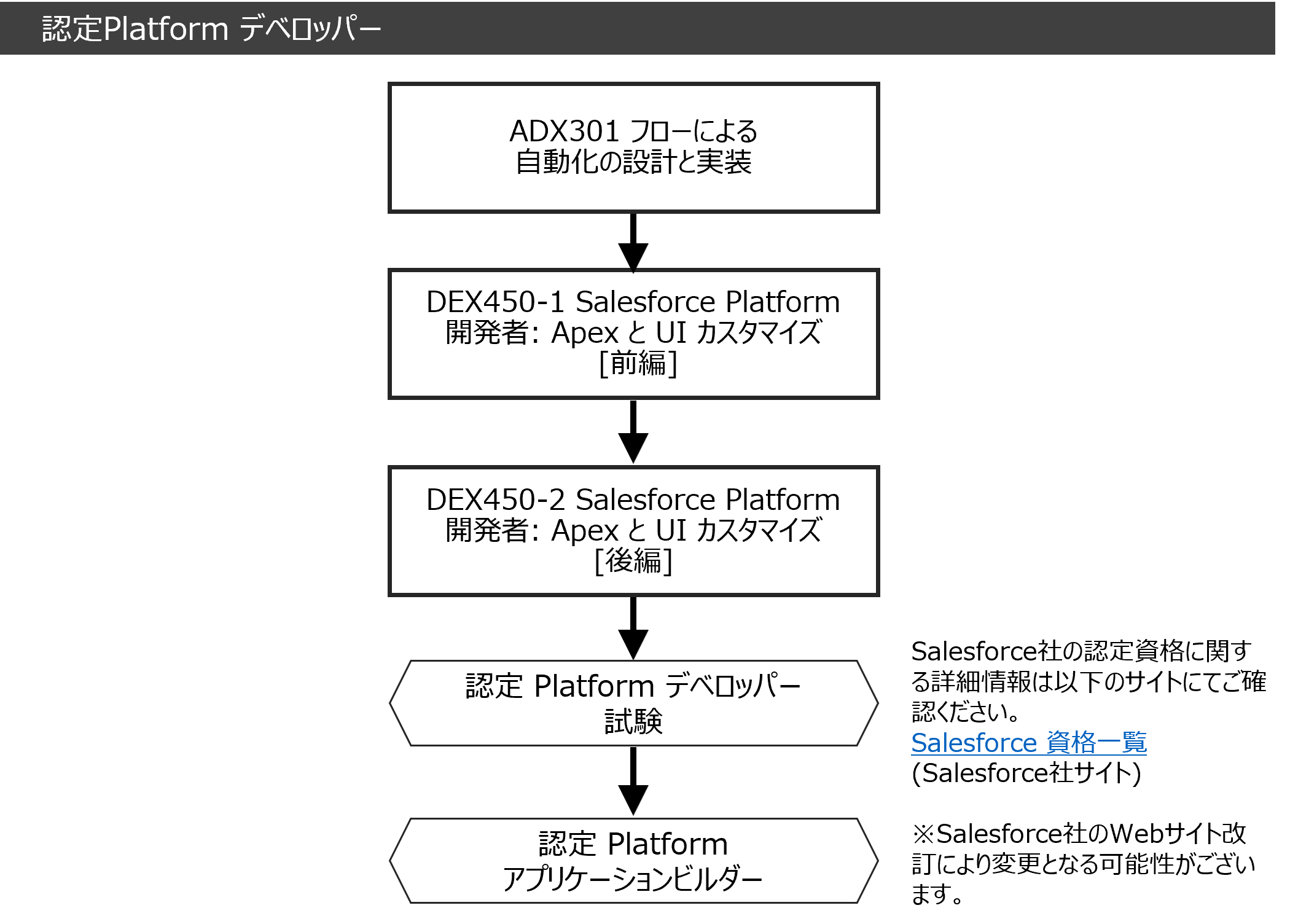認定Platform デベロッパー/認定上級Platform デベロッパー